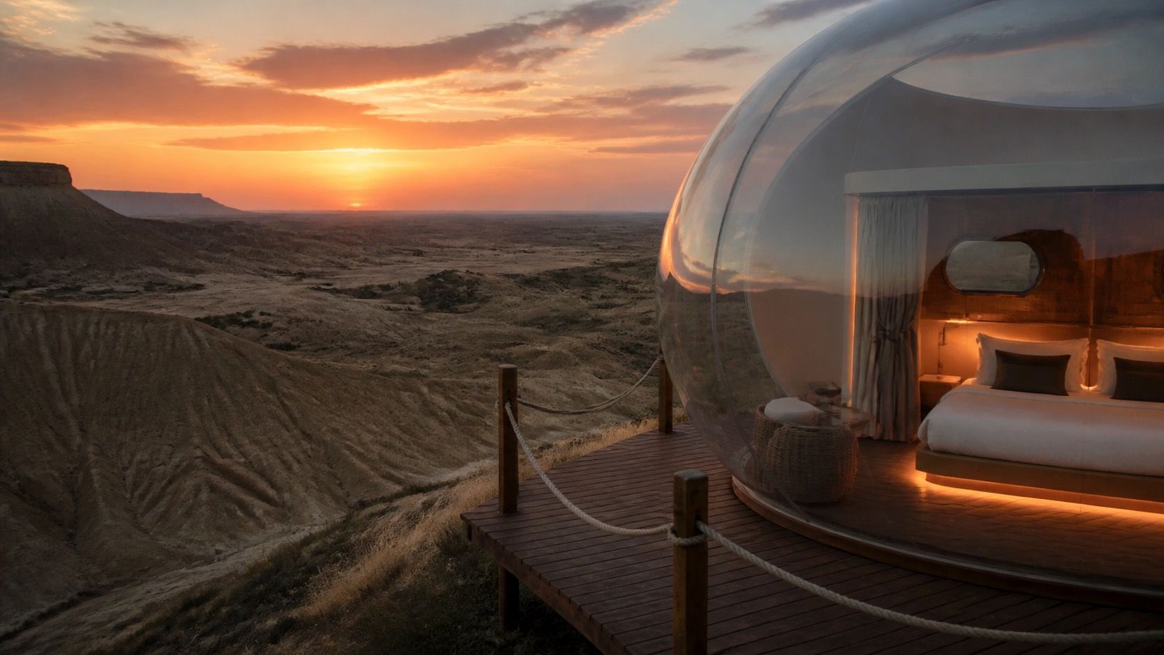 Hotel burbuja en Bardenas Reales