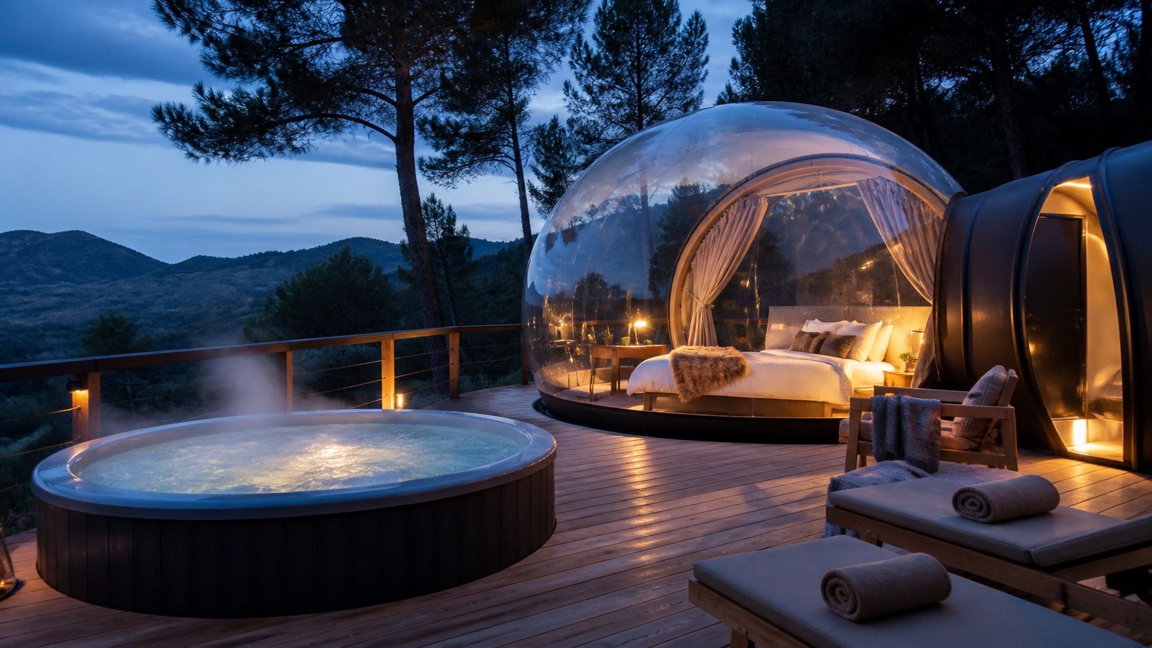 Hotel burbuja Cataluña con jacuzzi